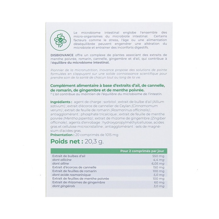Inovance - Disbiovance - x20cpr - Ysonut -  IllicoPharma