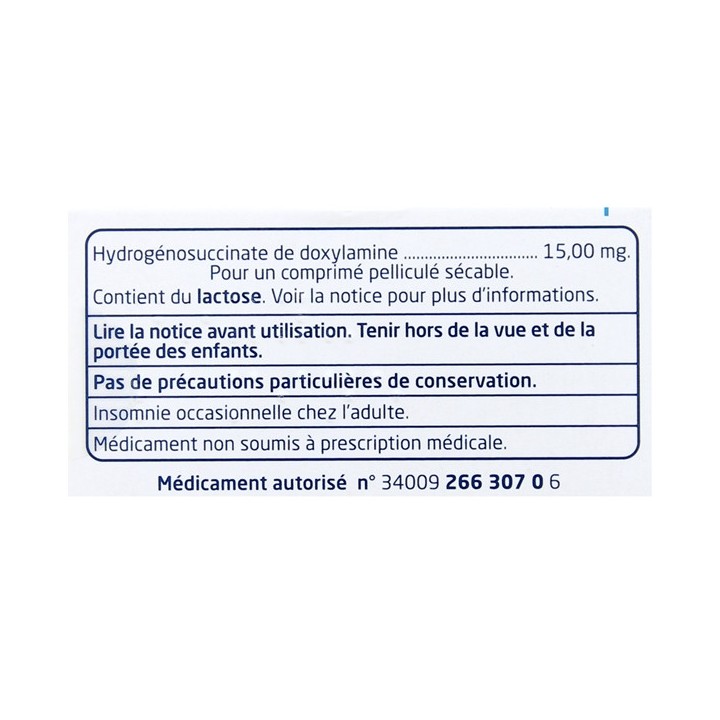 Doxylamine Teva 15mg 10cpr, Détente et sommeil, e-Pharmacie IllicoPharma
