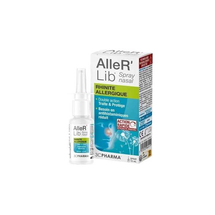 AlleR' Lib Rhinite Allergique Spray Nasal 15ml 3C Pharma - IllicoPharma