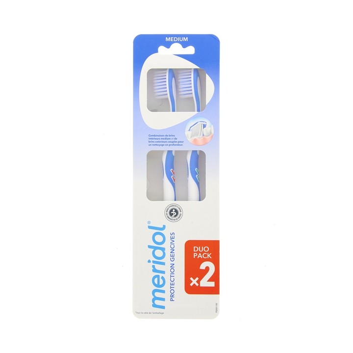 Brosse à dents Protection Gencives Médium x2 - Meridol - IllicoPharma