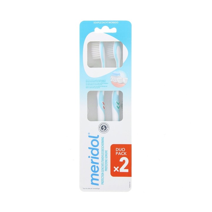 Brosse à dents Protection Gencives Souple x2 - Méridol - IllicoPharma