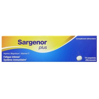 Sargenor Plus Arginine Magnésium Vitamine C x14cpr effervescents - IllicoPharma
