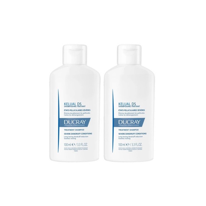 Kelual DS Shampooing Traitant 2x100ml + Elution Shampooing Ducray - IllicoPharma