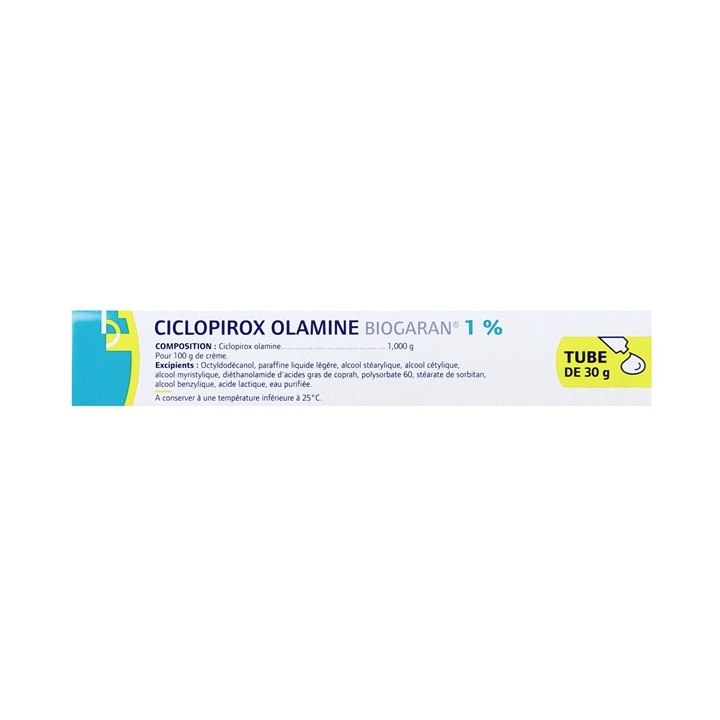 Ciclopirox Olamine Biogaran 1%, Médicament Mycoses - Pharmacie IllicoPharma