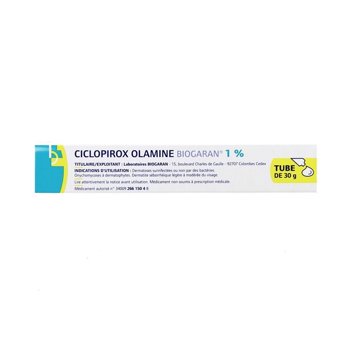Ciclopirox Olamine Biogaran 1%, Médicament Mycoses - Pharmacie IllicoPharma