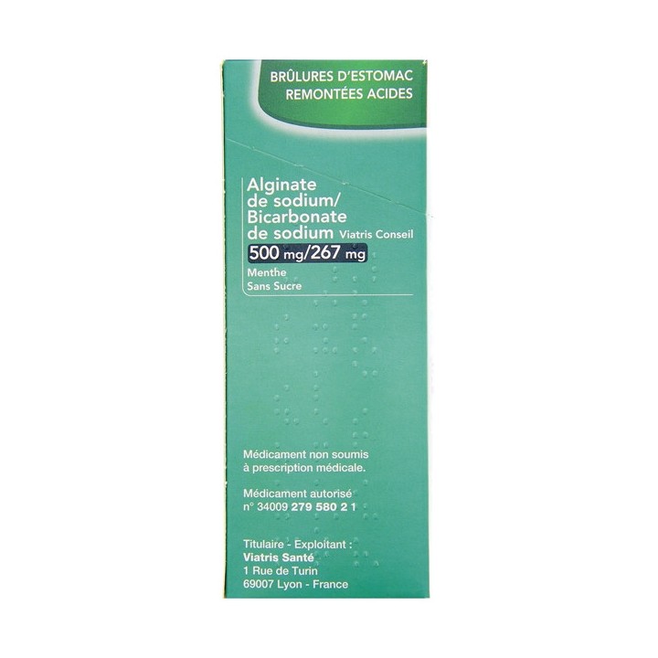 Alginate de sodium / Bicarbonate de sodium Viatris x12 sachets - IllicoPharma