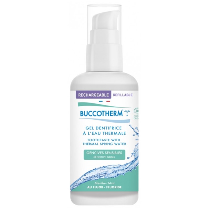 Gel Dentifrice à l'Eau Thermale Gencives Sensibles Bio Rechargeable 100ml Buccotherm - IllicoPharma