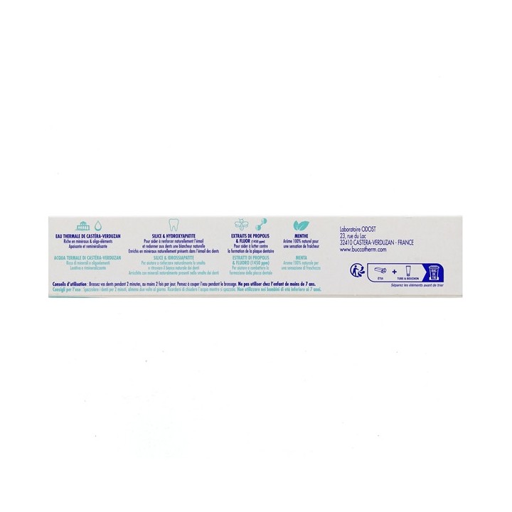 Dentifrice à l'Eau Thermale Blancheur & Soin 75ml Buccotherm - IllicoPharma