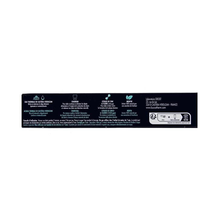 Dentifrice à l'Eau Thermale Blancheur Charbon Actif Bio 75ml Buccotherm - IllicoPharma