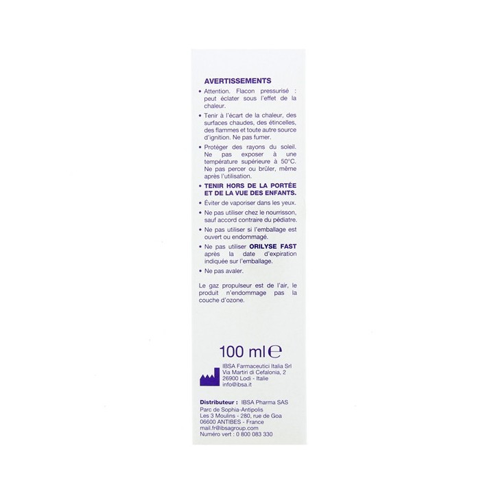 Orilyse Fast Spray Auriculaire 100ml - IllicoPharma