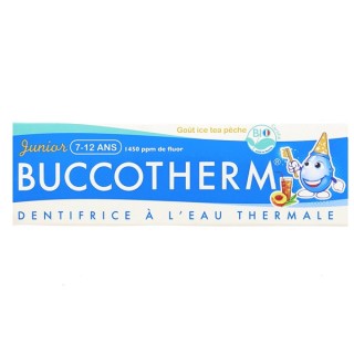 Dentifrice à l'Eau Thermale Junior Ice Tea Pêche Bio 50ml Buccotherm - IllicoPharma