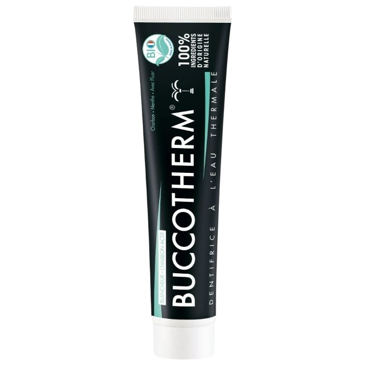 Dentifrice à l'Eau Thermale Blancheur Charbon Actif Bio 75ml Buccotherm - IllicoPharma