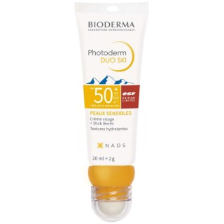 Photoderm Duo Ski SPF50+ Crème Visage 20ml + Stick Lèvres 2g - Bioderma - IllicoPharma