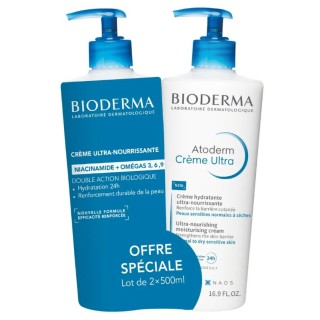 Atoderm Crème Ultra 2x500ml - Bioderma - IllicoPharma