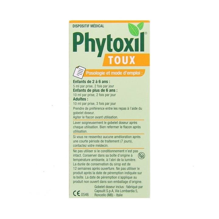 Phytoxil Toux Sèche et Grasse Sans Sucre Sirop 100 ml - IllicoPharma
