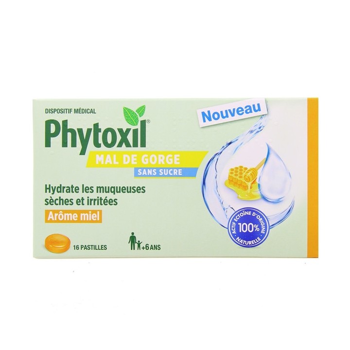 Phytoxil Mal De Gorge Sans Sucre Miel x16 pastilles - IllicoPharma