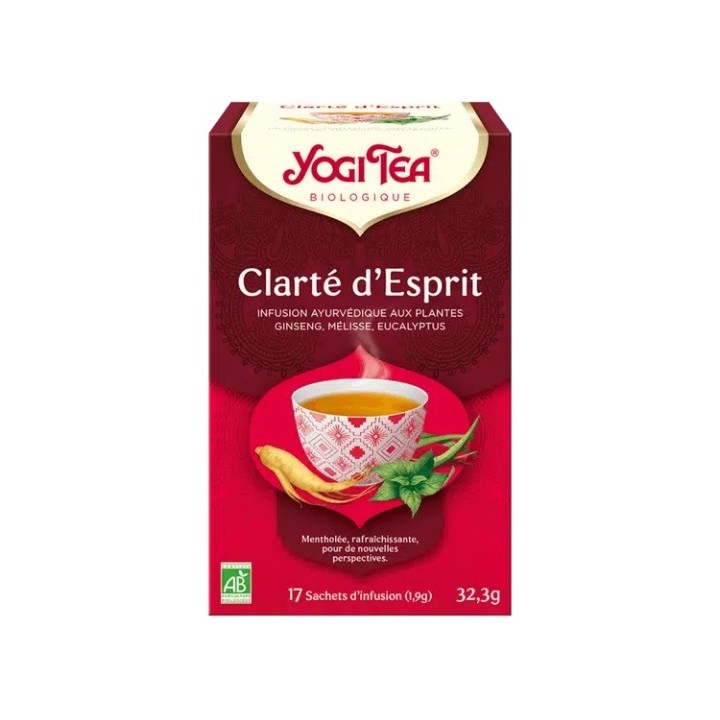 Infusion Clarté d'Esprit Bio x17 sachets – Yogi Tea – IllicoPharma