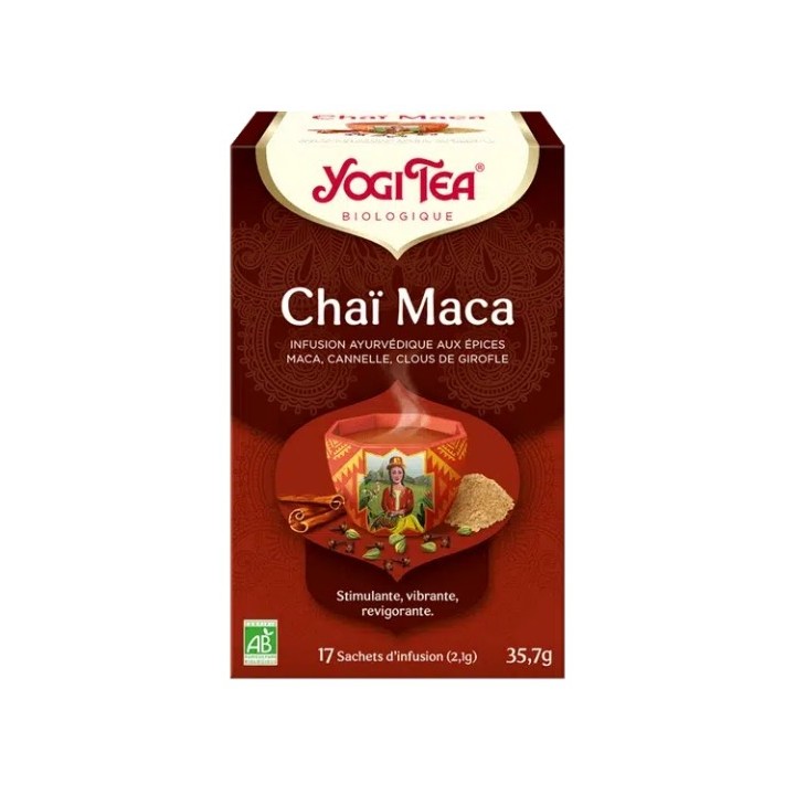 Infusion Chaï Maca Bio x17 sachets – Yogi Tea – IllicoPharma