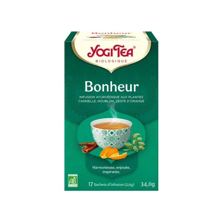 Infusion Bonheur Bio x17 sachets – Yogi Tea – IllicoPharma