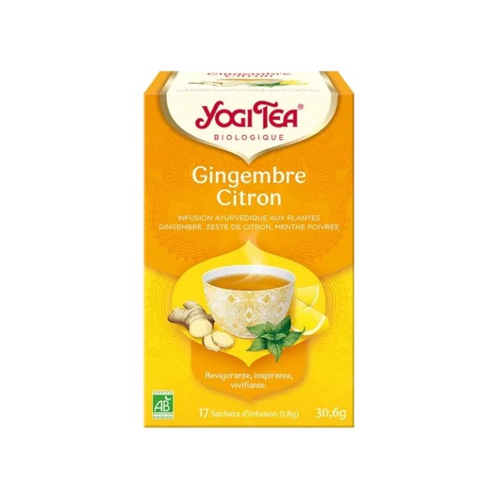 Infusion Gingembre Citron Bio x17 sachets – Yogi Tea – IllicoPharma