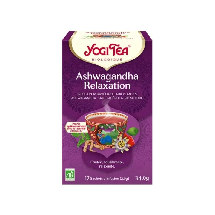 Infusion Ashwagandha Relaxation Bio x17 sachets – Yogi Tea – IllicoPharma