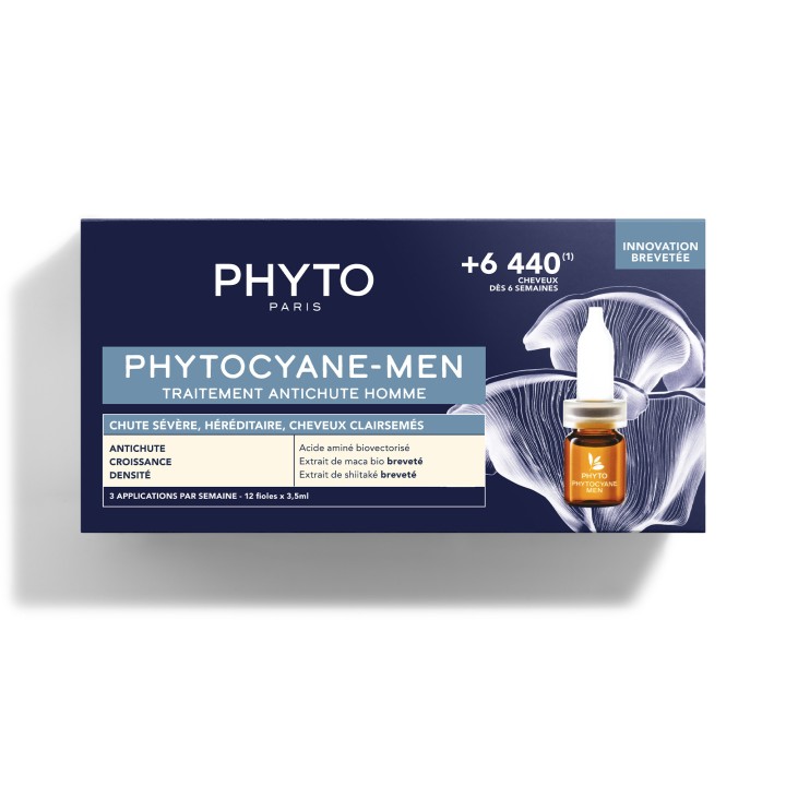 Phytocyane Men Traitement antichute sévère Homme - 12 fioles - Phyto - IllicoPharma