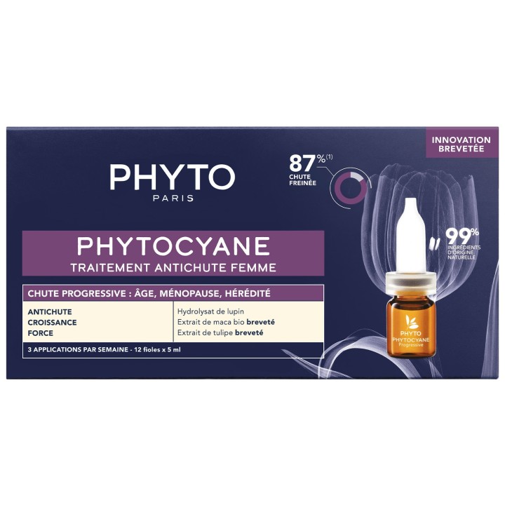 Phytocyane Traitement antichute progressive femme - 12 fioles - Phyto - IllicoPharma