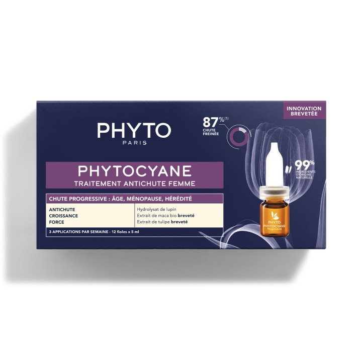 Phytocyane Traitement antichute progressive femme - 12 fioles - Phyto - IllicoPharma