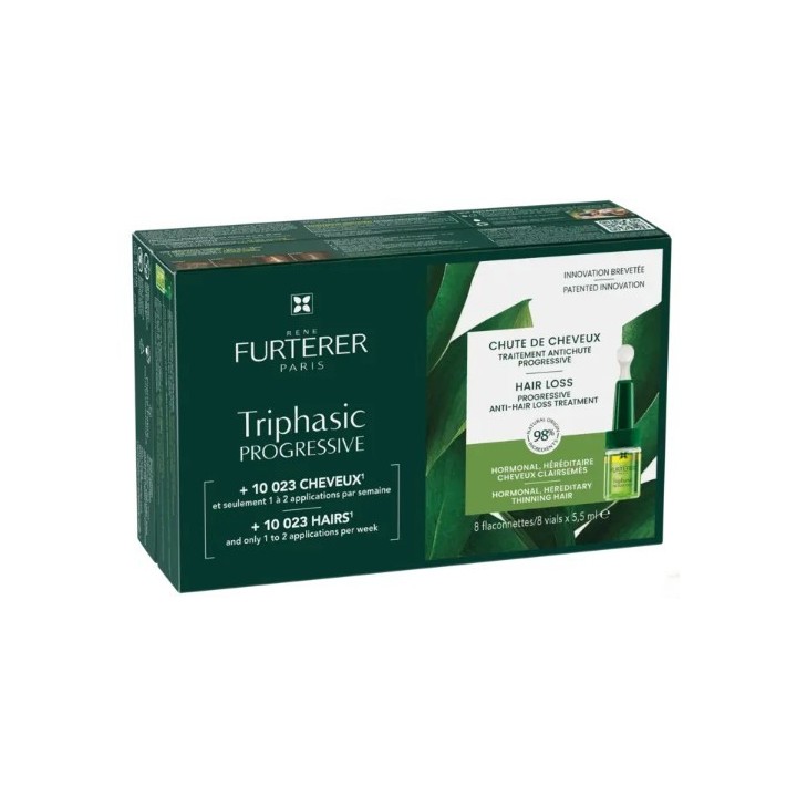 Triphasic Traitement Anti-Chute Progressive 8x5,5ml René Furterer - IllicoPharma