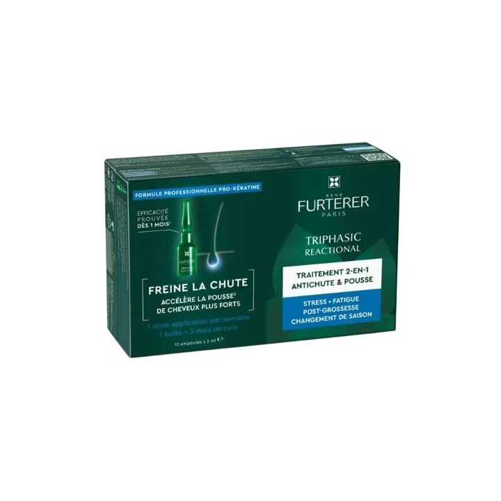 Triphasic Traitement Antichute Réactionnelle 12x5ml René Furterer - IllicoPharma