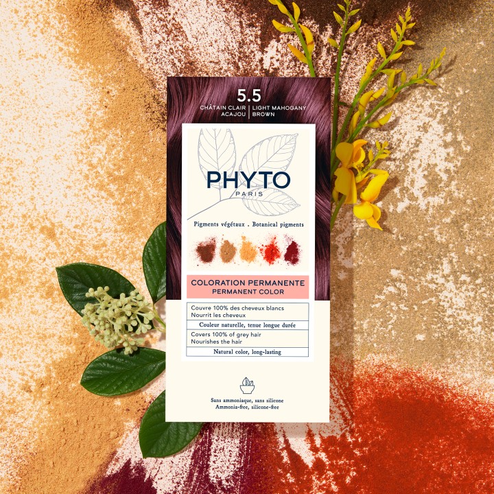Phytocolor N°5.5 Châtain clair acajou Kit coloration Permanente - Phyto - IllicoPharma