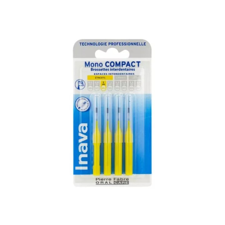 Brossettes Mono compact Jaune x4 Inava