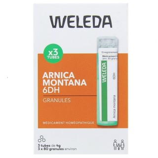 Arnica montanta 6DH granules Weleda - 3 tubes - IllicoPharma