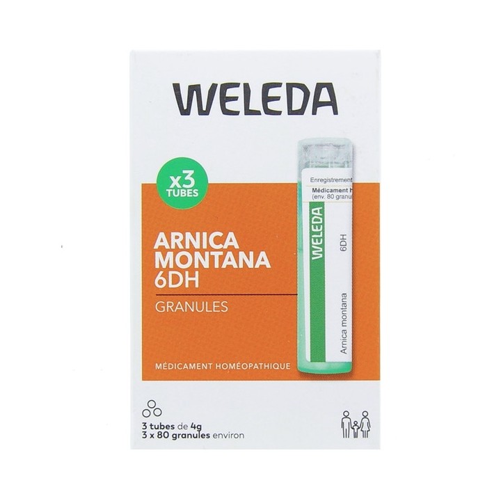 Arnica montanta 6DH granules Weleda - 3 tubes - IllicoPharma