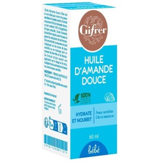 Huile d'Amande Douce Bébé 60ml Gifrer - IllicoPharma