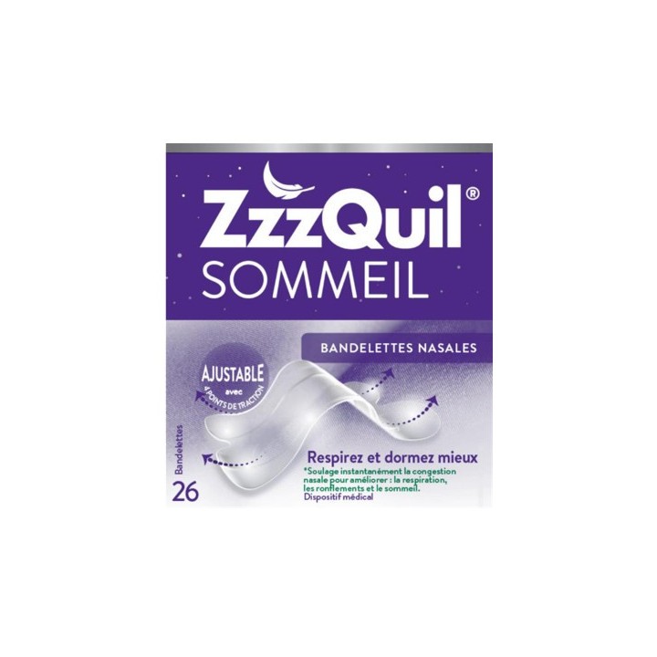 ZzzQuil Sommeil Bandelettes Nasales x26 - Pharmacie en ligne IllicoPharma