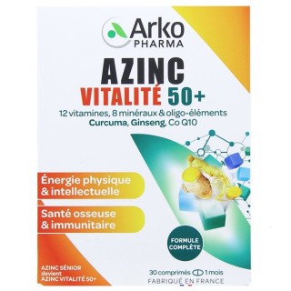 Azinc Vitalité 50+ x30cpr - Arkopharma - IllicoPharma