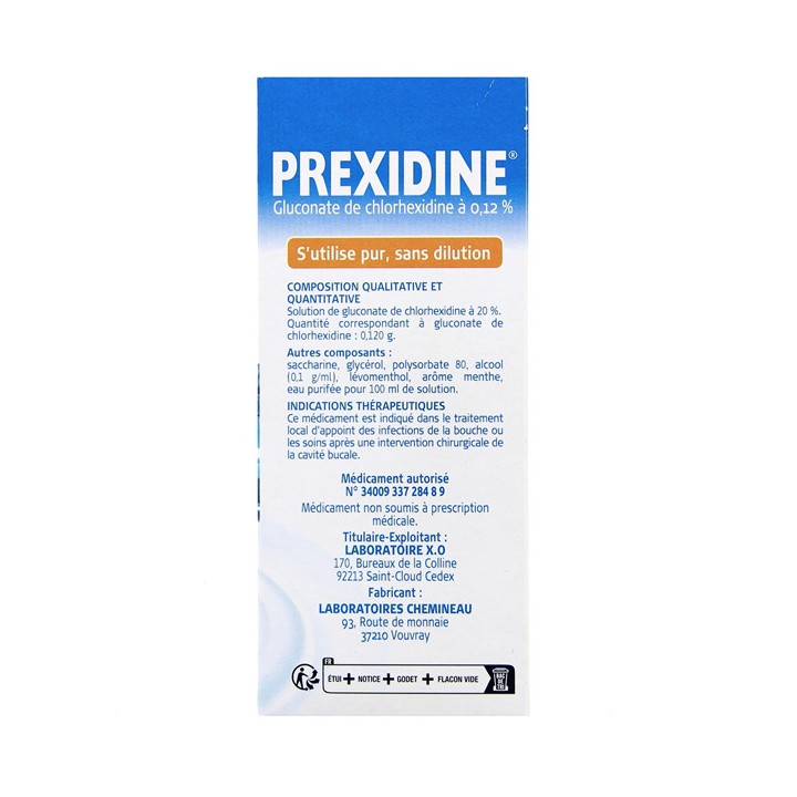 Prexidine 0,12% 200ml - Pharmacie en ligne IllicoPharma