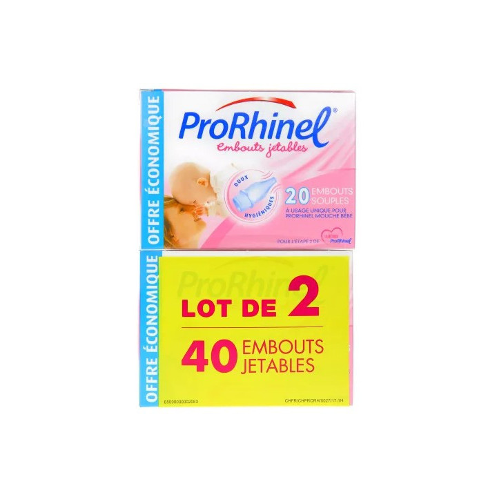 Prorhinel Embouts Jetables pour Mouche Bébé 2x20 - IllicoPharma