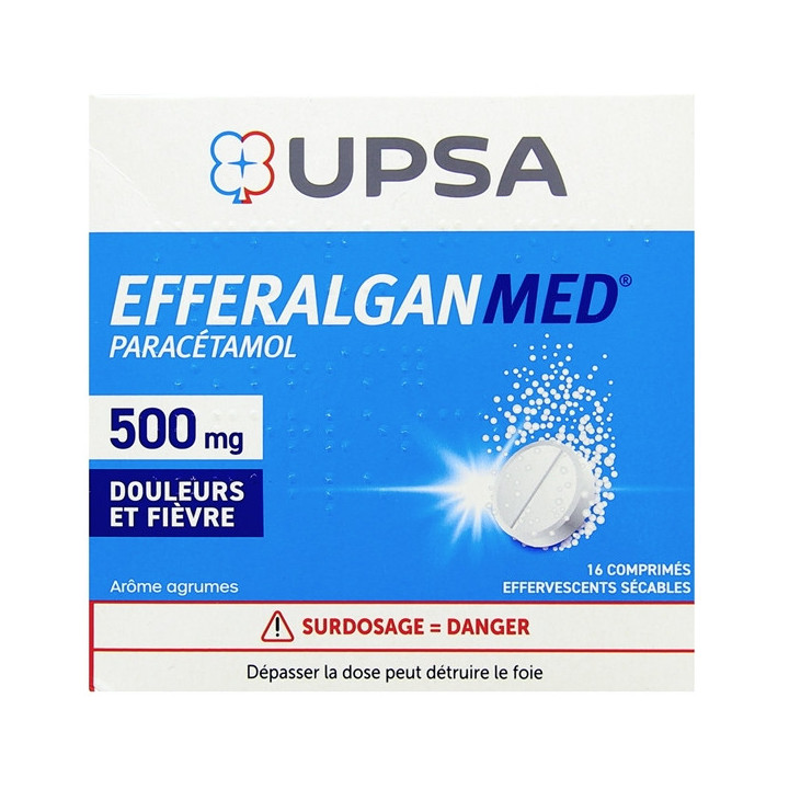 Médicament Efferalgan 500 mg effervescent - Pharmacie IllicoPharma
