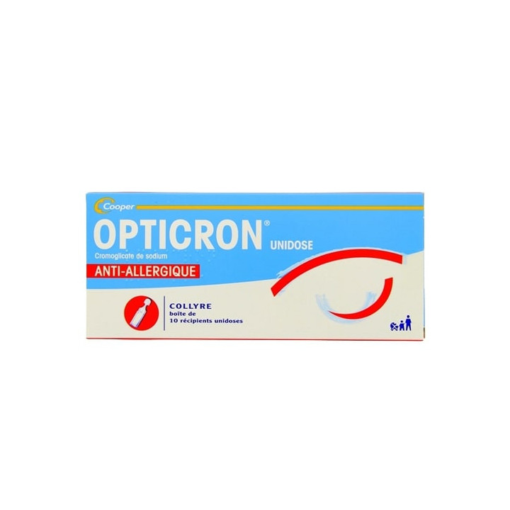 Opticron Collyre - 24 unidoses - Médicament Allergie - Pharmacie IllicoPharma