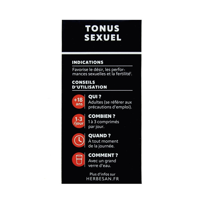 Tonus Sexuel Désir et Performance Maca 1500mg x90cpr - Herbesan - IllicoPharma