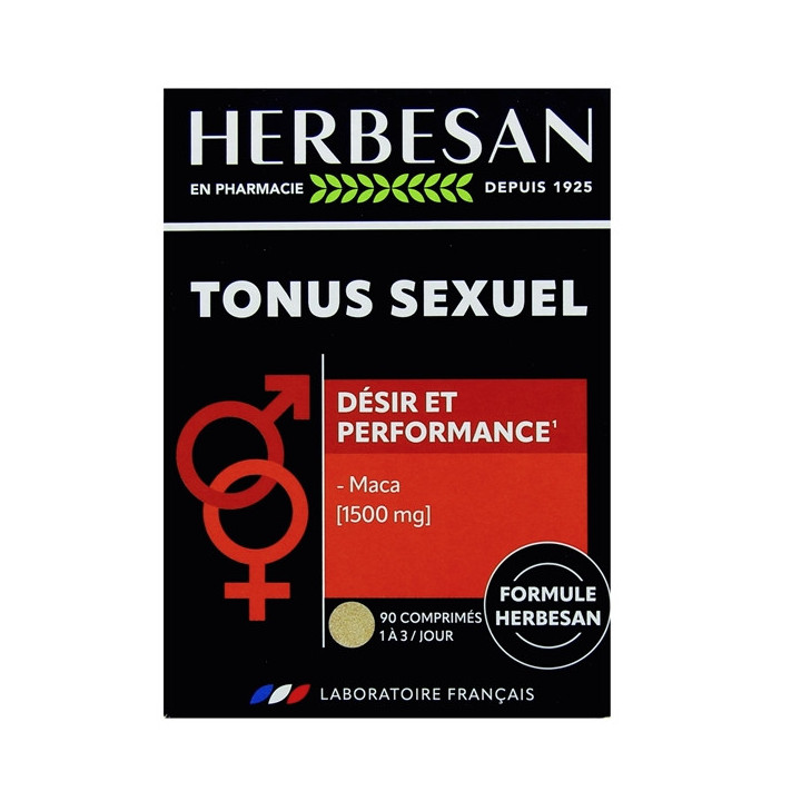 Tonus Sexuel Désir et Performance Maca 1500mg x90cpr - Herbesan - IllicoPharma