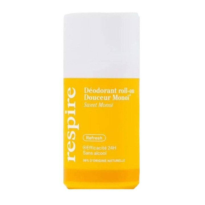 Déodorant Roll-on Monoï 24h 50ml – Respire – IllicoPharma
