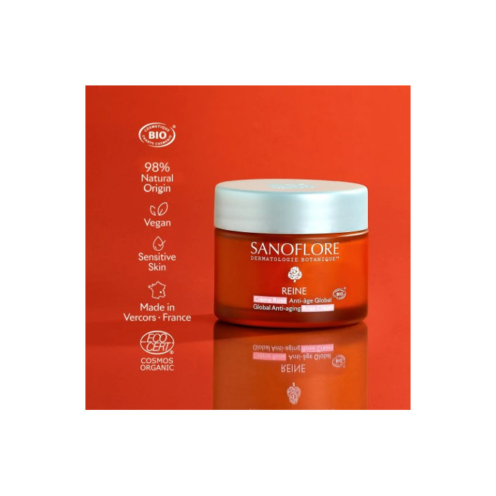 Reine Crème Rose Anti-Âge Global Bio 50ml - Sanoflore - IllicoPharma