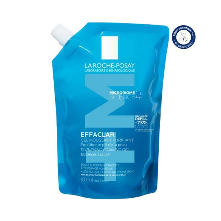 Effaclar Gel Moussant Purifiant Éco-Recharge 400ml - La Roche-Posay - IllicoPharma