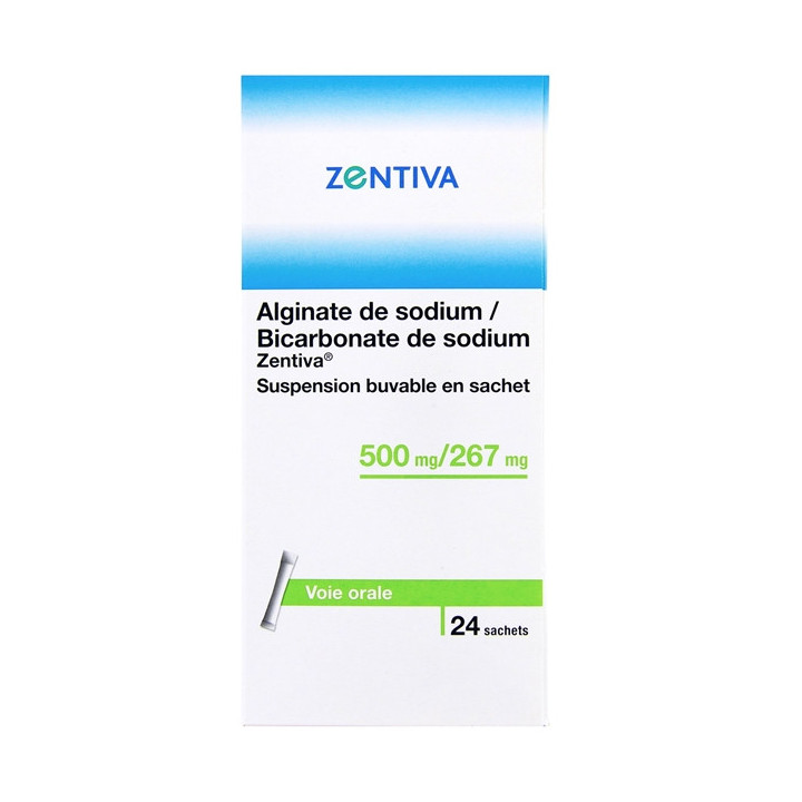 Alginate de Sodium/Bicarbonate de Sodium Suspension Buvable en Sachet x24 - IllicoPharma