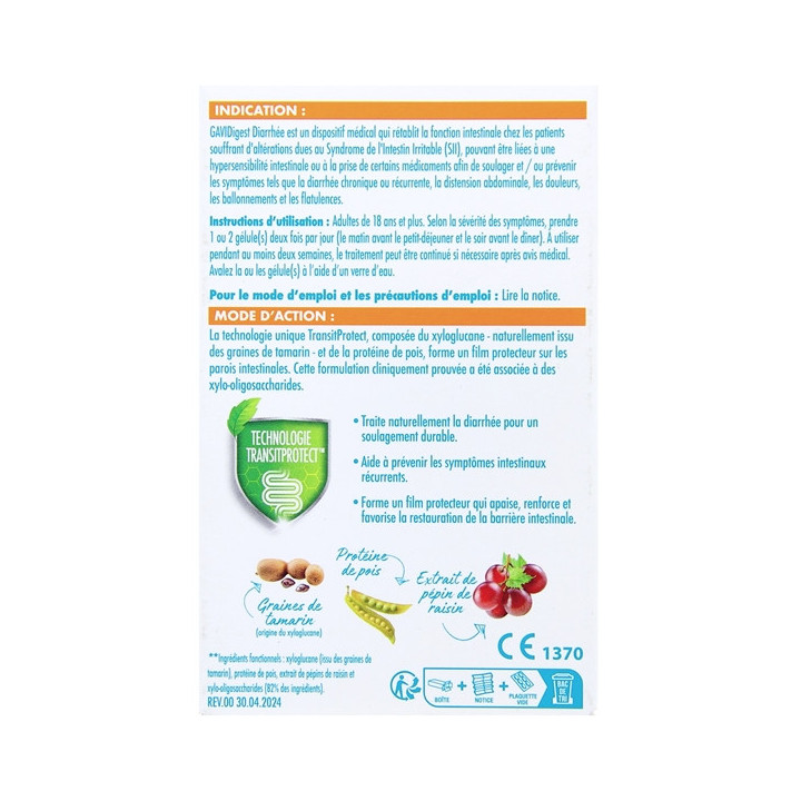 GAVIDigest Diarrhée x60 gélules - IllicoPharma