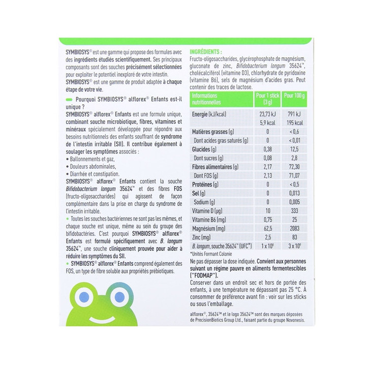 Symbiosys Alflorex Enfants x30 sticks - Biocodex - IllicoPharma