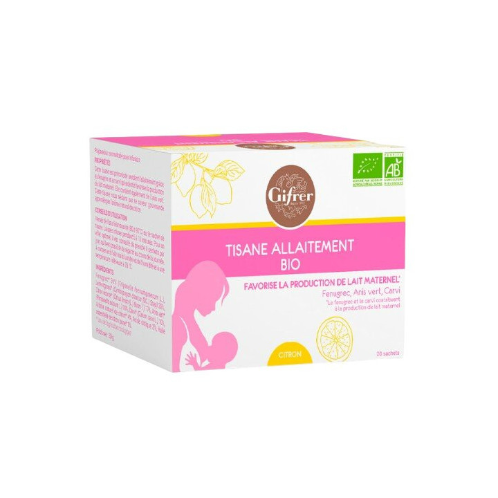 Tisane Allaitement Bio Citron x20 sachets – Gifrer – IllicoPharma